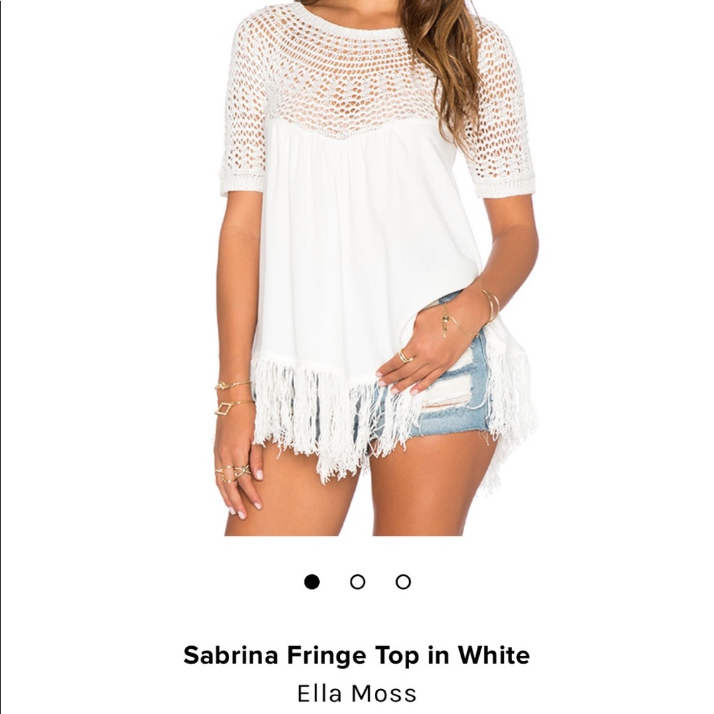 Ella Moss Sabrina Fringe Top